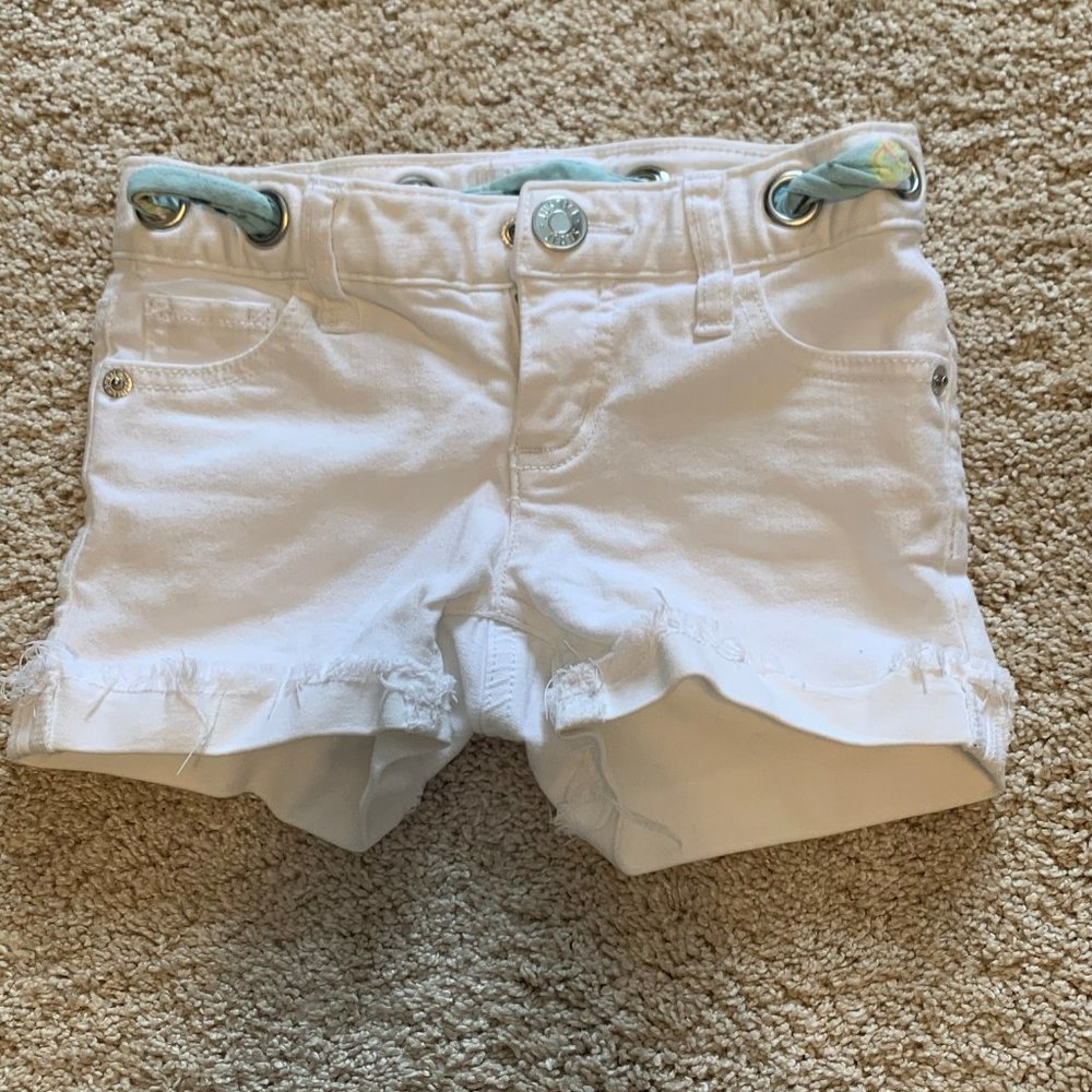 White Jean Shorts